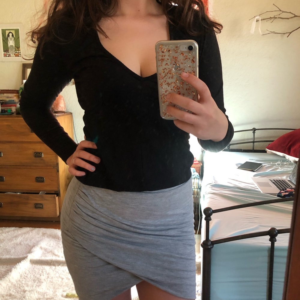 Deep v-neck top